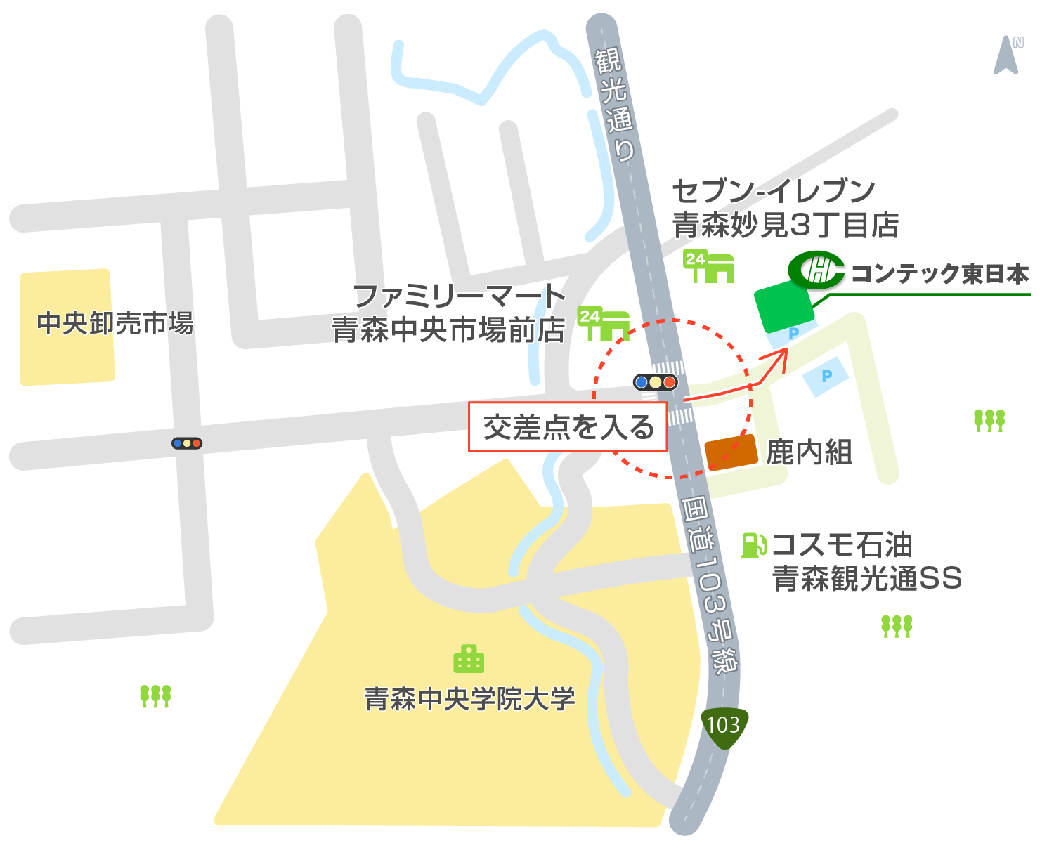 コンテック東日本イラスト地図